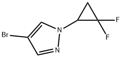 1H-Pyrazole, 4-bromo-1-(2,2-difluorocyclopropyl)- Structure