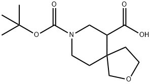 8-(tert-Butoxycarbonyl)-2-oxa-8-azaspiro[4.5]decane-6-carboxylic acid Structure
