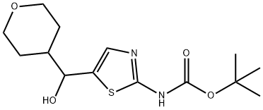 tert-butyl N-{5-[hydroxy(oxan-4-yl)methyl]-1,3-thiazol-2-yl}carbamate Structure