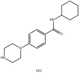 N-Cyclohexyl-4-(piperazin-1-yl)benzamide hydrochloride Structure