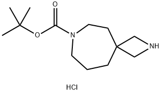 2,7-Diazaspiro[3.6]decane-7-carboxylic acid, 1,1-dimethylethyl ester, hydrochloride (1:1) 구조식 이미지