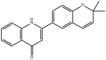 4(1H)-Quinolinone, 2-(2,2-dimethyl-2H-1-benzopyran-6-yl)- Structure