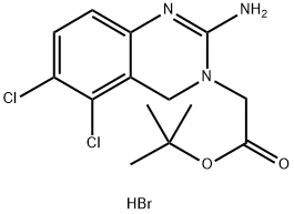 tert-butyl 2-(5,6-dichloro-2-imino-1,2-dihydroquinazolin-3(4H)-yl)acetate hydrobromide Structure