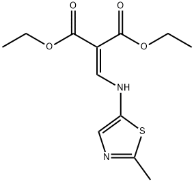 Propanedioic acid, 2-[[(2-methyl-5-thiazolyl)amino]methylene]-, 1,3-diethyl ester Structure