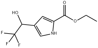 Ethyl 4-(2,2,2-trifluoro-1-hydroxyethyl)-1H-pyrrole-2-carboxylate Structure