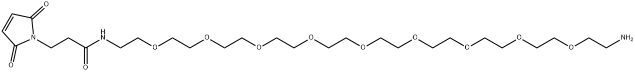 Mal-amido-PEG9-amine TFA salt Structure