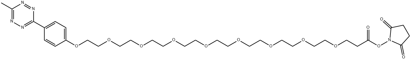 Methyltetrazine-PEG8-NHS ester Structure