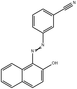 Benzonitrile, 3-[2-(2-hydroxy-1-naphthalenyl)diazenyl]- Structure