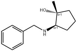 Cyclopentanol, 1-methyl-2-[(phenylmethyl)amino]-, (1R,2R)-rel- Structure