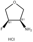 3-Furanamine, 4-fluorotetrahydro-, hydrochloride (1:1), (3R,4R)- Structure