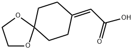 Acetic acid, 2-(1,4-dioxaspiro[4.5]dec-8-ylidene)- 구조식 이미지