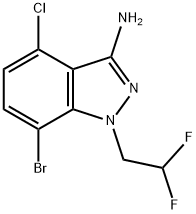 1H-Indazol-3-amine, 7-bromo-4-chloro-1-(2,2-difluoroethyl)- Structure