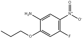 Benzenamine, 4-fluoro-5-nitro-2-propoxy- Structure