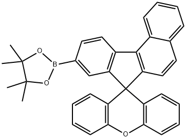 Spiro[7H-benzo[c]fluorene-7,9′-[9H]xanthene]-9-(4,4,5,5-tetramethyl-1,3,2-dioxaborolan-2-yl) 구조식 이미지