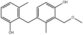 4-[(2-hydroxy-6-methylphenyl)methyl]-2-(methoxymethyl)-3-methyl-phenol Structure