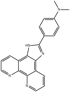 2-(2-N,N'-디메틸아미노페닐)이미다졸[4,5f][1,10]페난트롤린 구조식 이미지