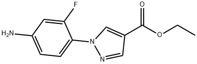 ethyl 1-(4-amino-2-fluorophenyl)-1H-pyrazole-4-carboxylate Structure