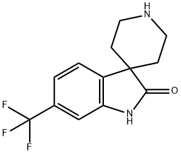 Spiro[3H-indole-3,4′-piperidin]-2(1H)-one, 6-(trifluoromethyl)- 구조식 이미지
