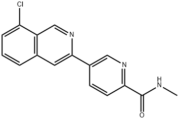 2-Pyridinecarboxamide, 5-(8-chloro-3-isoquinolinyl)-N-methyl- Structure