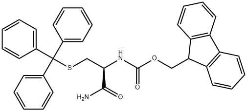 (9H-fluoren-9-yl)methyl N-[(1S)-1-carbamoyl-2-[(triphenylmethyl)sulfanyl]ethyl]carbamate 구조식 이미지