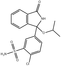 Benzenesulfonamide, 2-chloro-5-[2,3-dihydro-1-(1-methylethoxy)-3-oxo-1H-isoindol-1-yl]- Structure