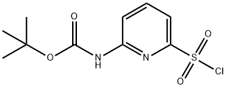 Carbamic acid, N-[6-(chlorosulfonyl)-2-pyridinyl]-, 1,1-dimethylethyl ester 구조식 이미지