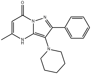 5-methyl-2-phenyl-3-(piperidin-1-yl)pyrazolo[1,5-a]pyrimidin-7(4H)-one Structure