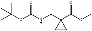 Cyclopropanecarboxylic acid, 1-[[[(1,1-dimethylethoxy)carbonyl]amino]methyl]-, methyl ester Structure