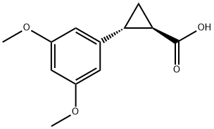 trans-2-(3，5-dimethoxyphenyl)cyclopropane-1-carboxylic acid Structure