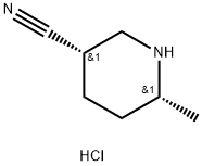 Cis-6-Methyl-Piperidine-3-Carbonitrile Hydrochloride 구조식 이미지