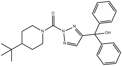 Methanone, [4-(1,1-dimethylethyl)-1-piperidinyl][4-(hydroxydiphenylmethyl)-2H-1,2,3-triazol-2-yl]- 구조식 이미지