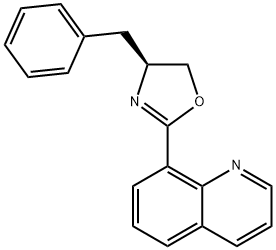 Quinoline, 8-[(4S)-4,5-dihydro-4-(phenylmethyl)-2-oxazolyl]- Structure