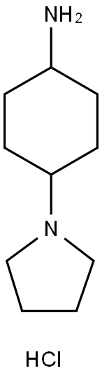 Cyclohexanamine, 4-(1-pyrrolidinyl)-, hydrochloride (1:2) Structure