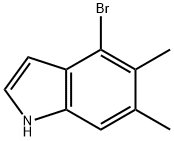 1H-Indole, 4-bromo-5,6-dimethyl- 구조식 이미지