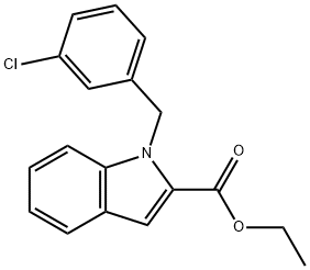 ethyl 1-(3-chlorobenzyl)-1H-indole-2-carboxylate Structure