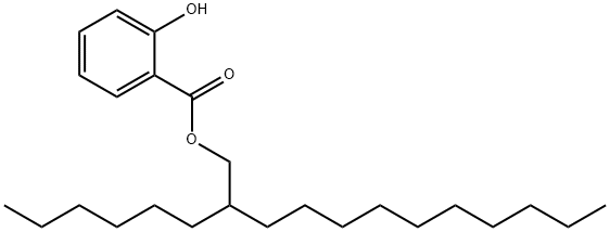 Benzoic acid, 2-hydroxy-, 2-hexyldodecyl ester 구조식 이미지