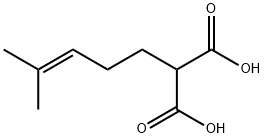 Propanedioic acid, 2-(4-methyl-3-penten-1-yl)- Structure