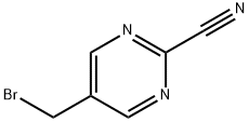 2-Pyrimidinecarbonitrile, 5-(bromomethyl)- Structure