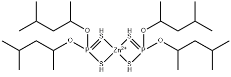 zinc O,O,O',O'-tetrakis(1,3-dimethylbutyl) bis(phosphorodithioate)  Structure