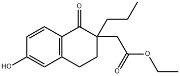 Ethyl 2-(6-hydroxy-1-oxo-2-propyl-1,2,3,4-tetrahydronaphthalen-2-yl)acetate Structure