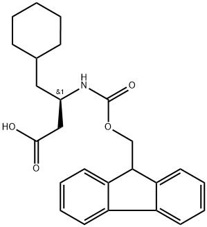 Fmoc-D-β-Homo-Cha-OH Structure