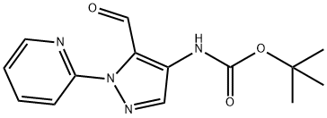 tert-butyl N-[5-formyl-1-(pyridin-2-yl)-1H-pyrazol-4-yl]carbamate 구조식 이미지
