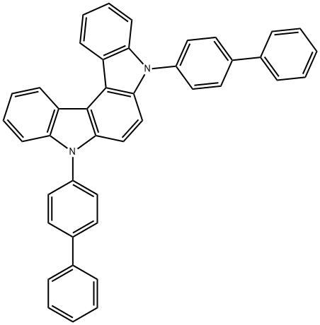 Indolo[2,3-c]carbazole, 5,8-bis([1,1'-biphenyl]-4-yl)-5,8-dihydro- Structure