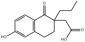 2-(6-Hydroxy-1-oxo-2-propyl-1,2,3,4-tetrahydronaphthalen-2-yl)acetic acid Structure