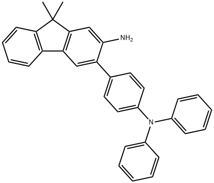 9H-Fluoren-2-amine, 3-[4-(diphenylamino)phenyl]-9,9-dimethyl- 구조식 이미지
