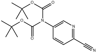 tert-Butyl N-[(tert-butoxy)carbonyl]-N-(6-cyanopyridin-3-yl)carbamate Structure