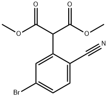 1,3-Dimethyl 2-(5-bromo-2-cyanophenyl)propanedioate Structure
