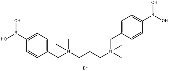 N1,N3-Bis(4-boronobenzyl)-N1,N1,N3,N3-tetramethylpropane-1,3-diaminium bromide Structure