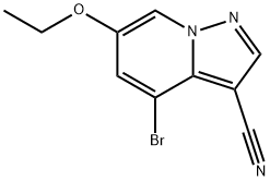 Pyrazolo[1,5-a]pyridine-3-carbonitrile, 4-bromo-6-ethoxy- 구조식 이미지