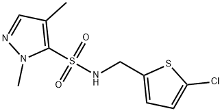 1H-Pyrazole-5-sulfonamide, N-[(5-chloro-2-thienyl)methyl]-1,4-dimethyl- Structure